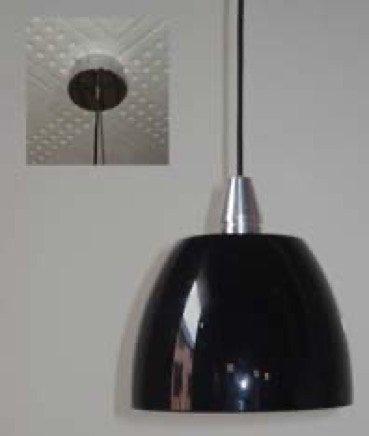 Duo pendant with black glass