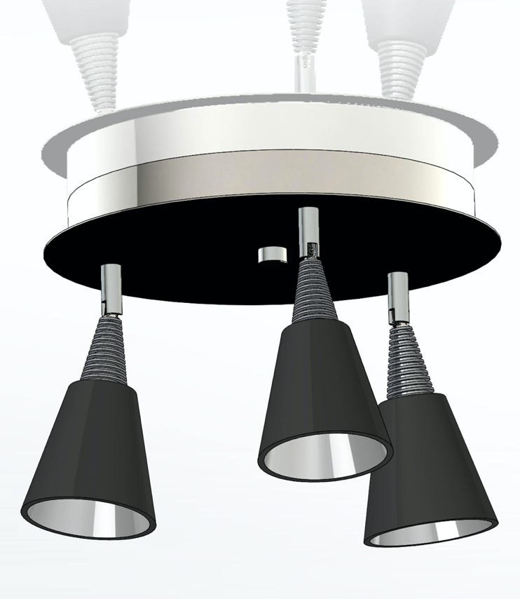 Coni 3 spot ceiling light