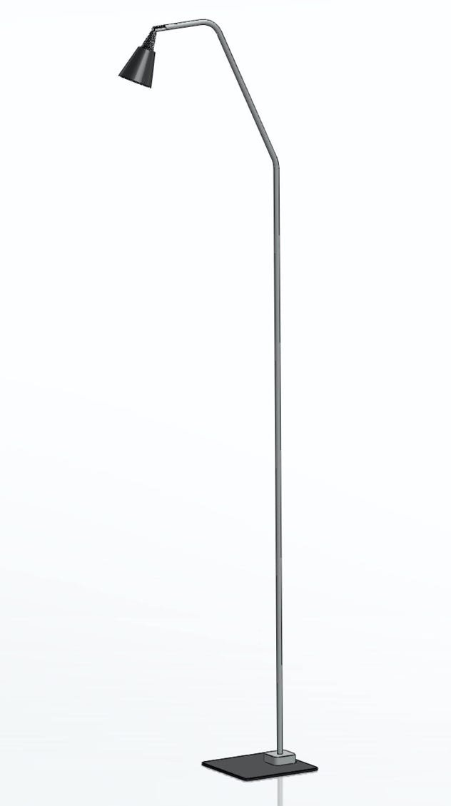 Coni floor lamp with square foot