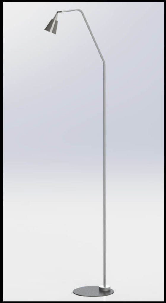 Coni floor lamp with round foot