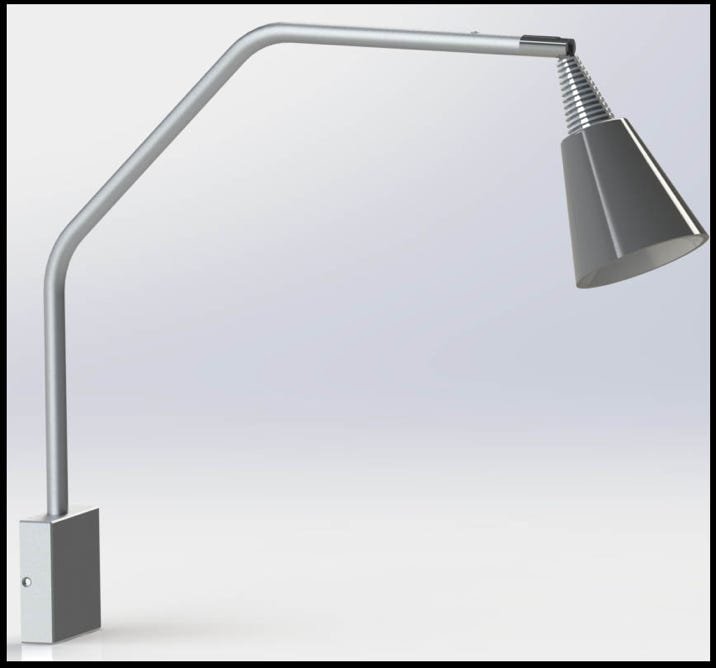 Coni long arm bed/wall lamp