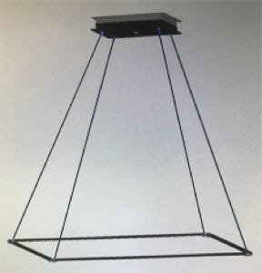 String square chandelier