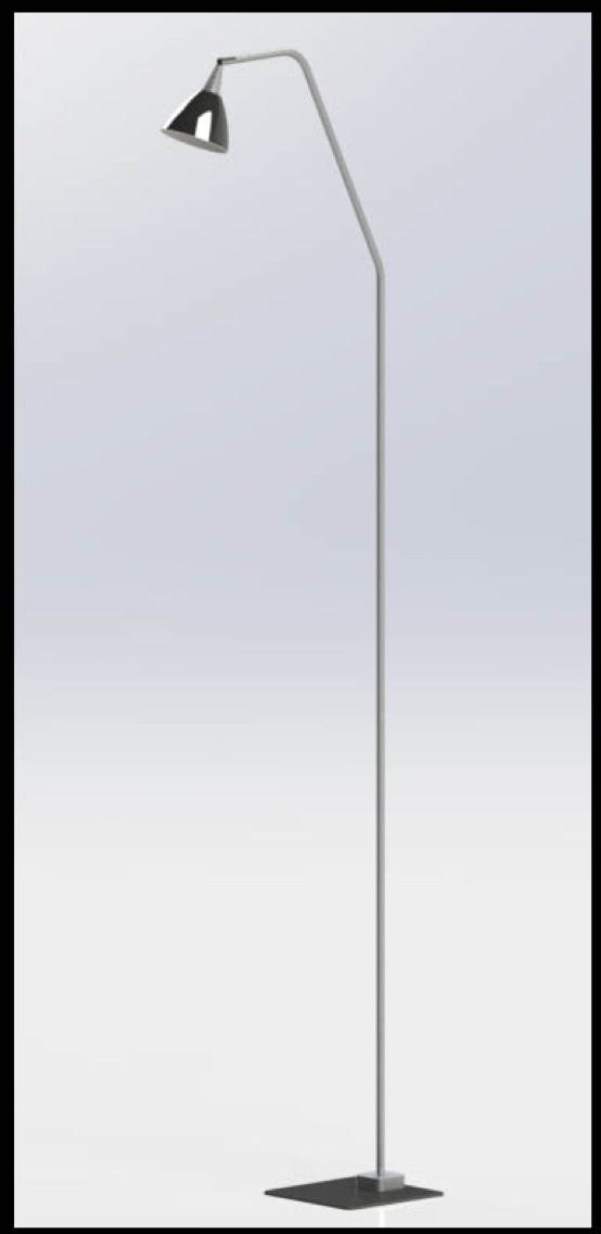 Piccolo floor lamp with square foot