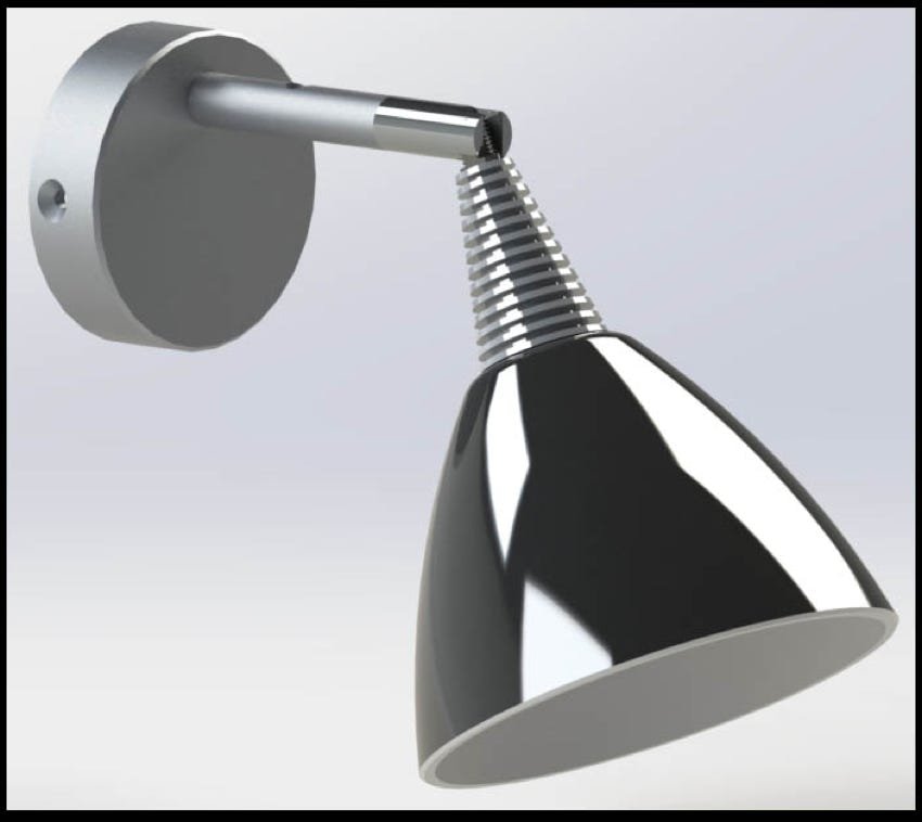 Piccolo wall light with black glass