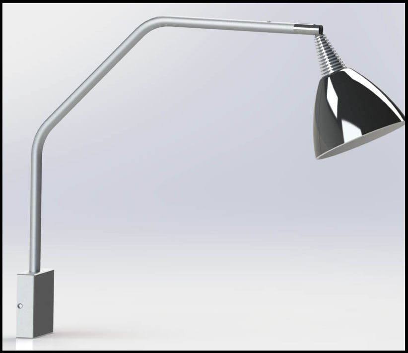 Piccolo wall light with long arm