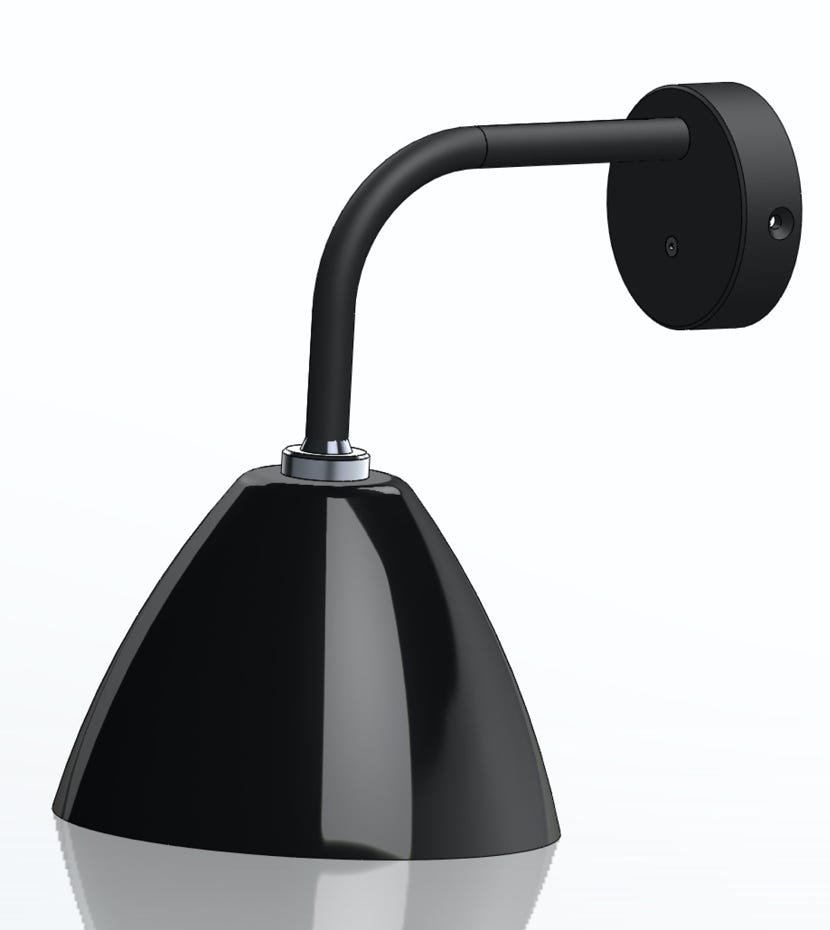 Piccolo wall light with 90 deg tube